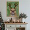 French Bulldog Antlers 1 by Fab Funky 23-in. W x 28-in. H. Canvas Wall Art Print Framed